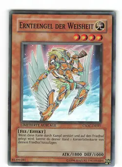 Yugioh ERNTEENGEL DER WEISHEIT , csoc-dese1 Super Rare deutsch NM Limitiert - Image 1