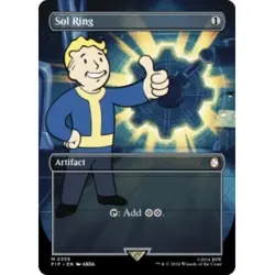SOL RING (BORDERLESS) Universes Beyond: Fallout Magic MTG MINT CARD - Image 1