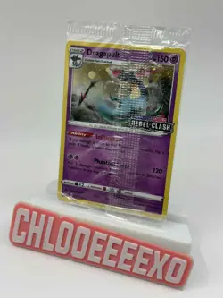 Pokemon TCG Dragapult 091/192 Rebel Clash Stamped Promo Card Sealed - Image 1