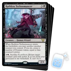 RUTHLESS TECHNOMANCER X4 Kamigawa: Neon Dynasty: Commander Magic MTG MINT CARD - Image 1