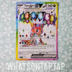 Pokemon Card Tatsugiri Ex 226/191 Secret Rare Scarlet Violet Surging Sparks LP - Image 1