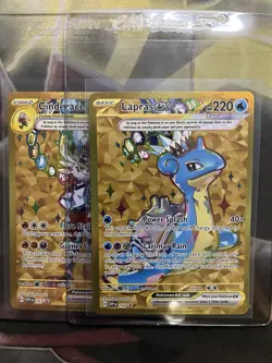 Lapras & Cinderace ex 163/164 Sv: Scarlet & Violet Promo Cards Holo NM - Image 1