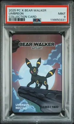 PSA 9 2025 POKEMON CENTER X BEAR WALKER CARDS ESPEON /930 & UMBREON /1600 - Image 4