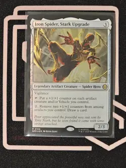 Iron Spider, Stark Upgrade 0166 ~ **Foil** Rare MTG Marvel Spider-Man - Image 1