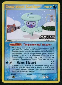 2005 Pokemon Snow-cloud Castform 29/113 Delta Species Reverse Holo NM+ CLEAN! - Image 1