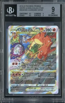 CHARIZARD VSTAR SWORD & SHIELD BLACK STAR PROMO SWSH262 POKEMON HOLO BGS 9 MINT - Image 1