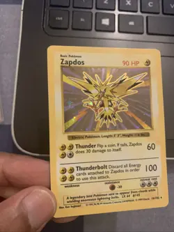 Shadowless Zapdos Holo 16/102 - Pokemon Base Set WOTC 1999 - Image 2