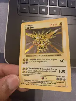 Shadowless Zapdos Holo 16/102 - Pokemon Base Set WOTC 1999 - Image 3