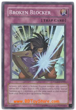 Yu-Gi-Oh Card - TDGS-EN069 - BROKEN BLOCKER (super rare holo) - NM/Mint - Image 1