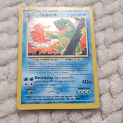 Politoed Neo Discovery Holo Rare Pokemon TCG Card 8/75 Unlimited - SWIRL - Image 3