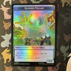 MTG Spider-Man Spider/Illusion Villain Token Foil 0002/0003 - Image 1