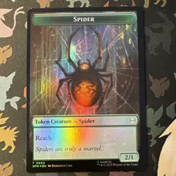 MTG Spider-Man Spider/Illusion Villain Token Foil 0002/0003 - Image 5