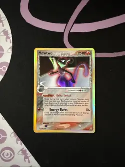 Pokemon Mewtwo TCG Delta Species 12/113 Reverse Holo Holo Rare Card - Image 1