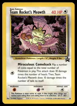 2000 Promos - Wizards Black Star Team Rocket’s Meowth Basic/Promo #18 - Image 1