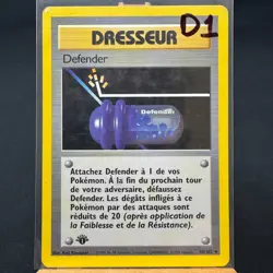 FRENCH Defender - 80/102 - Base Set - 1st Edition - Uncommon - Pokemon - Damaged - Image 3
