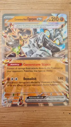 Pokemon TCG Cornerstone Mask Ogerpon EX Twilight Masquerade 112/167 - Image 1