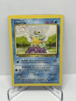 Squirtle 93/130 Common Base Set 2 Pokemon Card TCG WOTC LP - Image 1