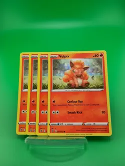 4x Vulpix 024/192 Common Rebel Clash Pokemon Card - NM Near Mint - Image 1