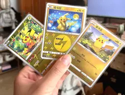 New Pokemon TCG S-Chinese ID.3 Pikachu 3 Promo Cards CSM2.5C-013 CS5aC-017 - Image 1