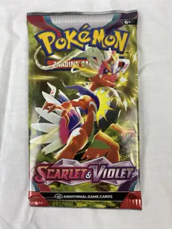 Scarlet & Violet Base Set Booster Pack Pokemon TCG English 2023 Koraidon Artwork - Image 1
