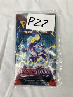 Scarlet & Violet Base Set Booster Pack Pokemon TCG 2023 English Miraidon Art - Image 3