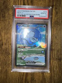 2024 POKEMON PAF EN-PALDEAN FATES SPECIAL ILLUSTRATION RARE #232 MEW EX PSA 10 - Image 1