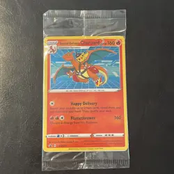 Special Delivery Charizard Pokemon Black Star Promo SWSH075 SEALED -big swirl🔥 - Image 2