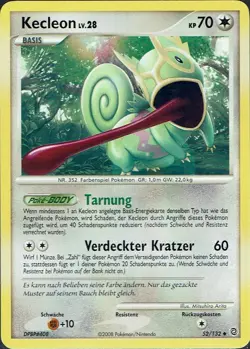 Pokemon Karte Trading Card Game Ratselhafte Wunder Nr. 52/132 Kecleon - Image 1