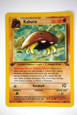 Pokemon TCG Kabuto Fossil Set Card 15/64 1st Edition - LP - Excellent Condition - Image 1