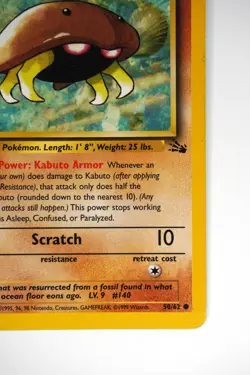 Pokemon TCG Kabuto Fossil Set Card 15/64 1st Edition - LP - Excellent Condition - Image 2