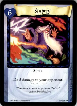 Wizards Harry Potter Trading Card Game (2001) Stupefy Spell No. 67 - Image 1