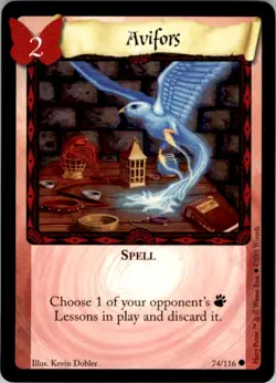 Wizards Harry Potter Trading Card Game (2001) Avifors Spell No. 74 - Image 1