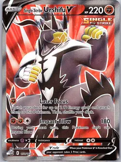 Single Strike Urshifu V (Full Art) 150/163 Battle Styles - Pokemon Card - NM - Image 1