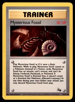 Pokemon Fossil (1999) Card Mysterious Fossil Common No. 62 - Image 1