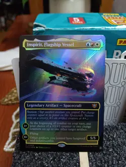 Inspirit, Flagship Vessel (Borderless) Commander: Edge of Eternities Foil - Image 1