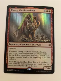 LP FOIL Ilharg, the Raze-Boar Prerelease Promo WAR MTG - Image 2