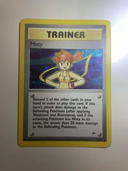 Misty 18/132 Gym Heroes Holo Rare SWIRL Pokemon Tcg Card 1999 WOTC - Image 2