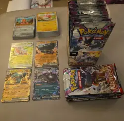 Pokemon Paldea evolved half booster box opened bulk & ex hits. (28 packs total) - Image 1