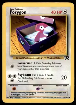Pokemon WOTC Team Rocket 2000 Porygon No. 48 - Image 1