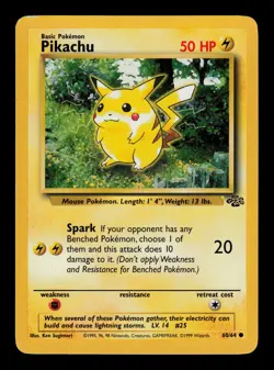 Pikachu 60/64 - LP - Jungle, WOTC Pokemon Vintage 1999 - Image 1