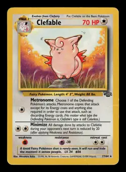 Clefable 17/64 - MP - Jungle, WOTC Pokemon Vintage 1999 - Image 1