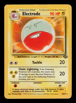 Electrode 18/64 - LP - Jungle, WOTC Pokemon Vintage 1999 - Image 1