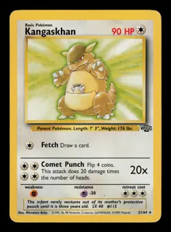 Kangaskhan 21/64 - LP - Jungle, WOTC Pokemon Vintage 1999 - Image 1