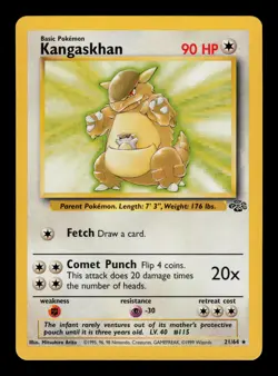 Kangaskhan 21/64 - LP - Jungle, WOTC Pokemon Vintage 1999 - Image 1