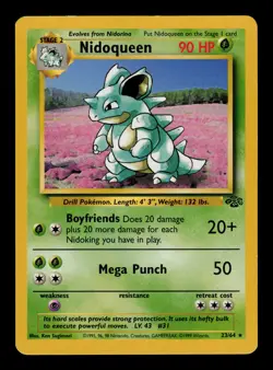 Nidoqueen 23/64 - LP - Jungle, WOTC Pokemon Vintage 1999 - Image 1