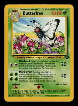 Butterfree 33/64 - LP - Jungle, WOTC Pokemon Vintage 1999 - Image 1
