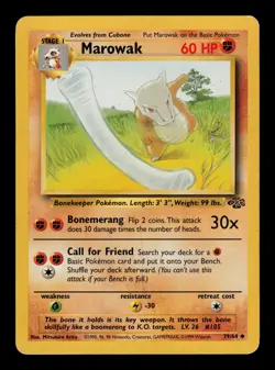 Marowak 39/64 - LP - Jungle, WOTC Pokemon Vintage 1999 - Image 1