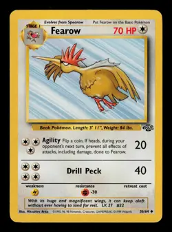 Fearow 36/64 - LP - Jungle, WOTC Pokemon Vintage 1999 - Image 1