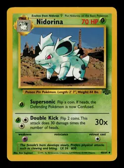 Nidorina 40/64 - LP - Jungle, WOTC Pokemon Vintage 1999 - Image 1
