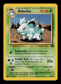 Nidorina 40/64 - NM - Jungle, WOTC Pokemon Vintage 1999 - Image 1